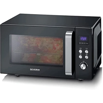 Image de SEVERIN Micro ondes 2 en 1, jusqu&#039;à 1 000 W, Avec Fonction gril, Fond plat céramique, Double hauteur de cuisson, Be Silent, MW7763