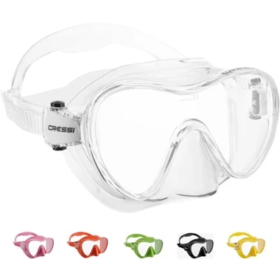Image de CRESSI F1 Mask Clear Masque Sans Cadre pour la Plongée et le Snorkelling, Transparent, Taille Unique, Unisex