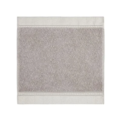 Image de MÖVE Brooklyn Serviettes Lavettes uni avec une large bordure à chevrons 30 x cm, Fabriqué en Allemagne, 85 % coton / 10 viscose pulpe de bambou 5 lin, Cashmere (Beige)