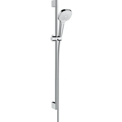 Image de hansgrohe Croma Select E Ensemble de douche Vario EcoSmart avec 9 l/min barre Unica&#039;Croma 90 cm, blanc/chromé, 26593400