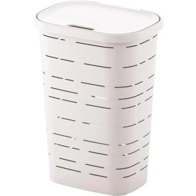 Image de M Home PLS6047V 06 Coffre à Linge, Plastique, Blanc Sky, 45 x 33 60 cm (55 L)