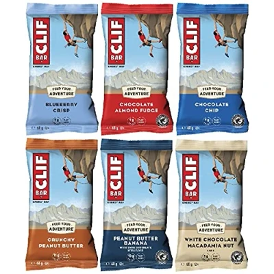 Image de Clif Bar Pack varié (6 x 68 g) La barre énergétique populaire des États Unis Boîte de mélange pour tester avec 6 goûts
