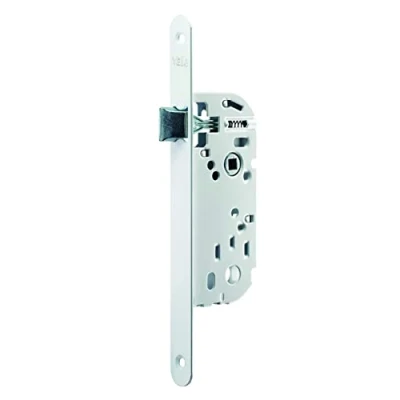Image de Yale Y12R A40/B/SF Serrure à encastrer Coffre 135 mm Bec de Cane, axe 40 mm, réversible, Blanc, gâche Incluse