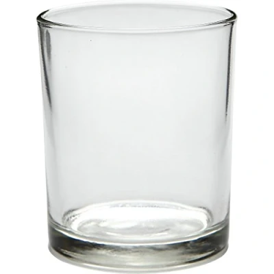 Image de Bougeoir cylindrique en verre transparent. Réf 55826