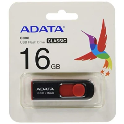 Image de ADATA C008 lecteur USB flash 16 Go Type A 2.0 Noir, Rouge Neuf