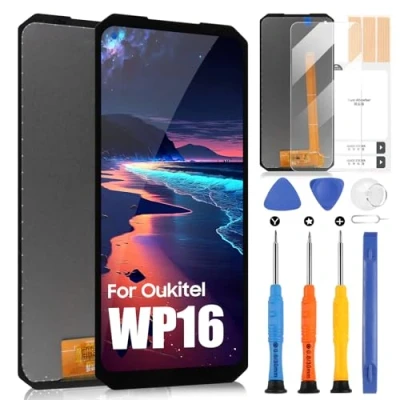 Image de pour Oukitel WP16 LCD Affichage Digitazer Écran Tactile Remplacement Assemblée avec Réparation Kit (Noir)