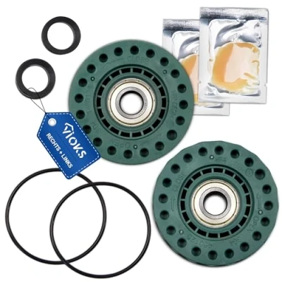 Image de VIOKS Kit de roulement gauche et droit rechange pour machine à laver AEG Elеctrolux Zanussi 4071430963 4071430971 roulements avec billes, joint, joint torique, graisse