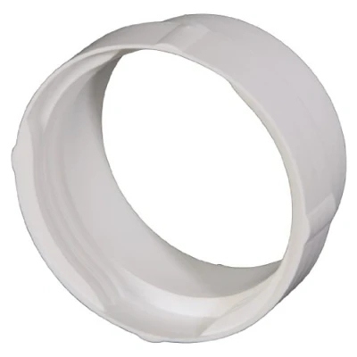 Image de Adaptateur de tuyau d&#039;échappement pour sèche linge (idéal les avec un raccord 100 mm) blanc