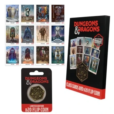 Image de Dungeons &amp; Dragons Cartes de classe et D20 Flip Coin Set
