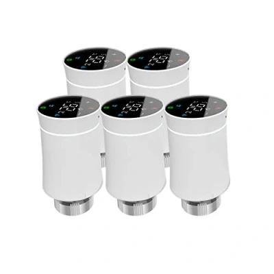 Image de Qiumi Valve d&#039;actionneur de radiateur,Tuya ZigBee3.0,Thermostat programmable Intelligent,Réchauffeur température, TRV, Alexa, Commande vocale