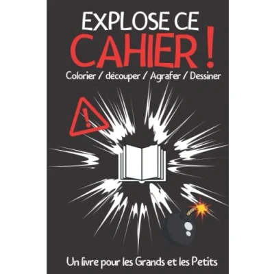 Image de Explose ce cahier: Un carnet à abimer , colorier dessiner agrafer détruire saccager coller bref pour t’amuser ! Complète les défis ... énergie négative Cadeau original Noel