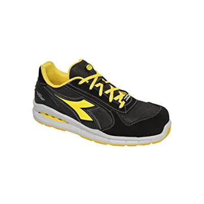 Image de Diadora Homme Run Net AIRBOX Low S1P SRC Chaussure de Piste d&#039;athlétisme, Cosmos Blue GR Moon Rock, 43 EU