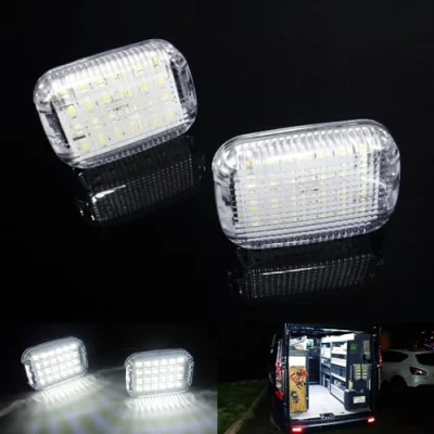 Image de Lot de 2 plafonniers LED pour intérieur voiture Blanc Canbus Transit MK8 Tourneo Custom Courier Connect à partir 2013