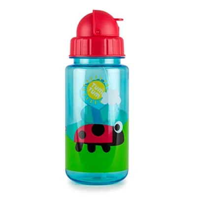 Image de TUM Gourde Enfants, Enfants avec Paille Tritan, 400 ml, sans BPA Insectes