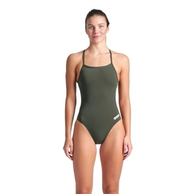 Image de Arena 004766 Maillot de Bain Performance Solid Challenge Team pour Femmes, Rose, 44
