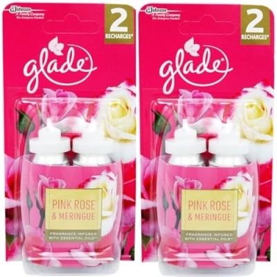 Image de glade Sense and Spray Lot de 4 recharges pour vaporisateur Rose et meringue 18 ml