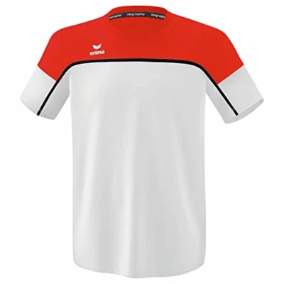 Image de Erima Change by Fonctionnel T Shirt, Blanc/Rouge/Noir, 140 Mixte Enfant