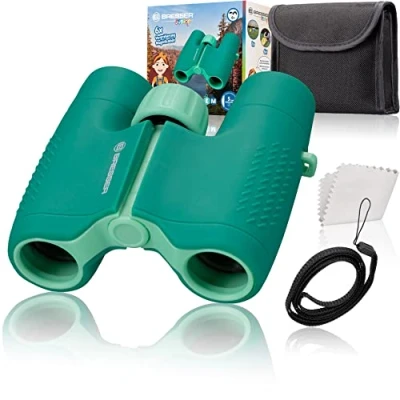 Image de Bresser Jumelles Junior pour Enfants 6 x 21 avec Corps en Caoutchouc Robuste et focalisation Centrale étui de Ceinture dragonne Orange