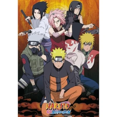 Image de Poster Naruto Shippuden Groupe roulé filmé (91.5 x 61) ABYstyle