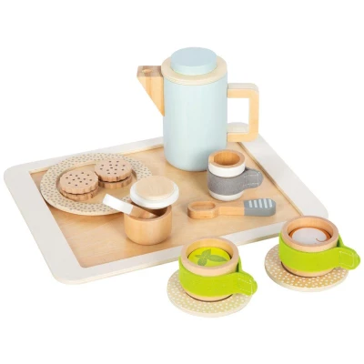 Image de small foot Set café et thé en Bois, 15 pièces, Jeu de rôle, Enfants à partir 2 Ans, 12484