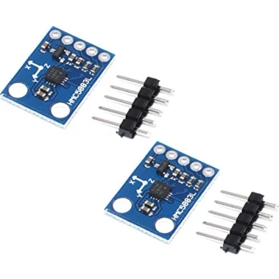 Image de 2pcs GY 273 QMC5883L triple Axis Compass Magnetometer Sensor HMC5883L Compatible Module de capteur magnétomètre à axe pour Arduino 3V 5V