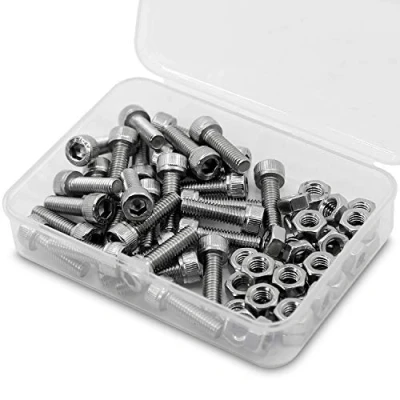 Image de M6 x 16mm 40PCS vis à tête hexagonale acier inoxydable 304 Boulon Entièrement Filetée Boulons et écrous