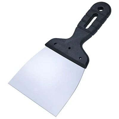Image de AERZETIX C54960 Spatule universelle 100x220 mm pour maçonnerie peinture mastic plâtrier plaquiste grattoire/couteau papier peint poignée en plastique lame acier inoxydable