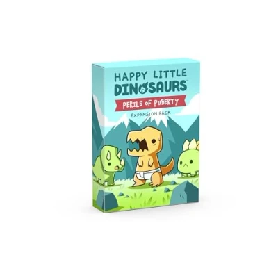 Image de TeeTurtle , Happy Little Dinosaurs: Perils of Puberty Expansion Board Game Ages 8+ 2 4 Players 30 60 Minutes Playing Time