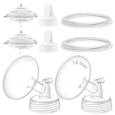 Image de Maymom Pièces de pompe compatibles avec le tire lait électrique Spectra S1 S2 9 Plus, valve à bride 14 mm, protection contre refoulement, accessoires rechange non originaux