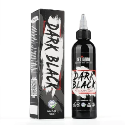 Image de STIGMA Encre de Tatouage Noire 4OZ/120ml Noir Foncé pour le Greywash, Professionnelle Shader TI972 4OZ D