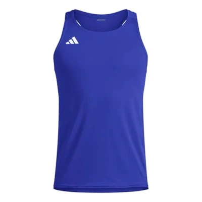 Image de adidas Adizero E Singlet T. L Bleu Homme Débardeur léger pour un confort optimal lors de la course