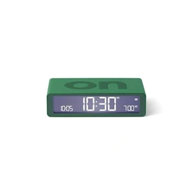 Image de Lexon Flip Classic réveil Matin Lumineux, réversible avec Faces on Off et Fonction Snooze, à écran LCD Lumière Tactile, Rechargeable par USB C Vert