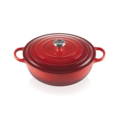 Image de Le Creuset Marmite Signature en Fonte Émaillée avec Couvercle, 32 cm, Ronde,7 L, 6,275 kg, Cerise, 21114320600430
