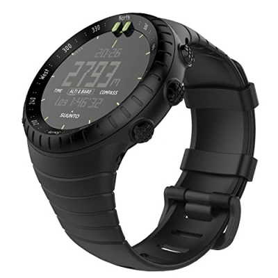 Image de MoKo Bracelet Suunto Core, de Remplacement Souple avec Fermoir Métal pour Core SmartWatch, Connecteur Bielle, Tour Poignet5.51&quot; 9.06&quot; (140mm 230mm), Noir