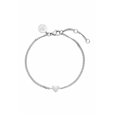 Image de Purelei® Tiny Heart Bracelet en filigrane avec pendentif forme de cœur Acier inoxydable plaqué or 18 carats Argent, rose Longueur réglable, Eine Grösse, inoxydable, Agate