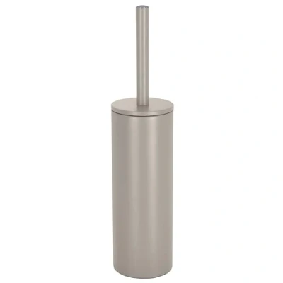 Image de Spirella, Brosse WC avec Support Acier, Modèle Akira, tête Interchangeable et d&#039;un Pot en Acier Solide, Récipient hygiénique, Toilette fermée, à Poser, Taupe Mat, 40 x 9.5 cm