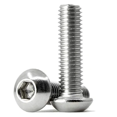 Image de M6 x 60mm 15PCS Bouton vis à tête hexagonale acier inoxydable 304 Boulon Entièrement Filetée Boulons