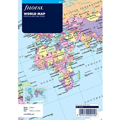 Image de Filofax Carte du monde Format A5