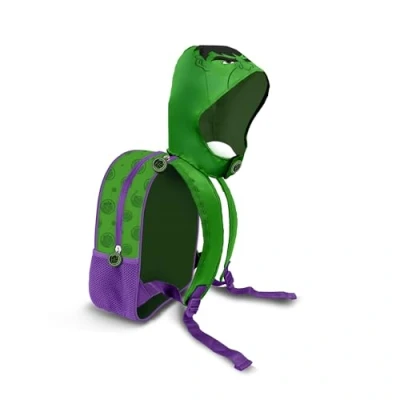 Image de Karactermania Marvel HULK GO Hooded Cartable d&#039;école pour enfants, Taille: One Size, Verde