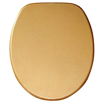 Image de Abattant WC Grande sélection de abattants scintillants charnières robustes en bois et haute qualité (Or scintillant)