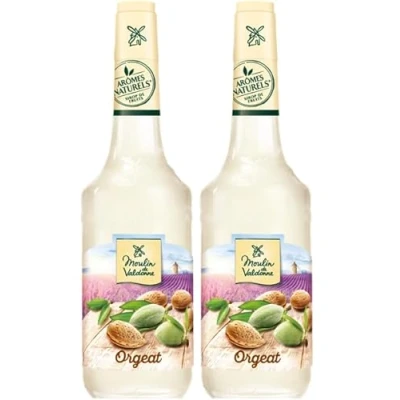 Image de Moulin de Valdonne Sirop d&#039;Orgeat pour boisson rafraîchissante, cocktail avec ou sans alcool, 2 bouteilles 70 cl