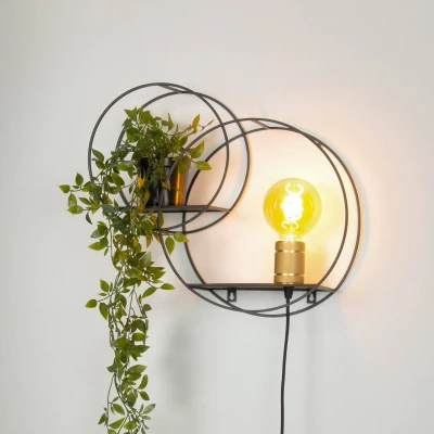 Image de Lucide CIRCLE Applique murale 1xE27 Noir