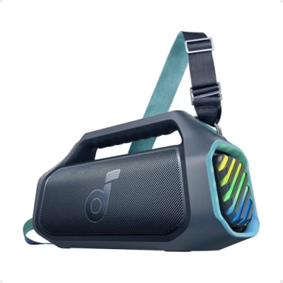Image de Soundcore Boom 2 Plus Enceinte Bluetooth puissante, 140W, 2+2 canaux stéréo, BassUp 2.0,Charge Rapide 30W, 20h, IPX7, lumières RGB, USB C, pour l&#039;extérieur, Le Camping, la Plage et Jardin
