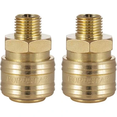 Image de Poppstar 2x Raccord rapide pour air comprimé DN 7,2 avec filetage extérieur de 1/4 pouce le raccordement l&#039;air