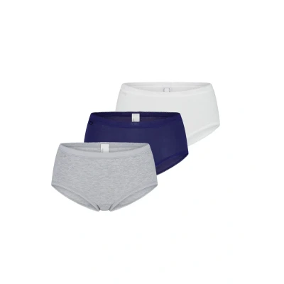 Image de Sloggi Basic MIDI 3 PACK Slip Weiß dunkelblau grau, Femme, Taille: 52, grau