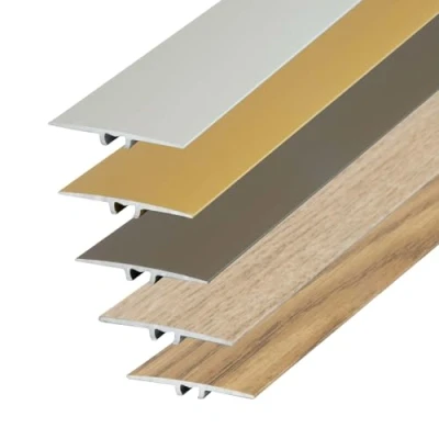 Image de Dalsys Profilé de transition plat 90cm x 35mm à visser avec matériel fixation, en aluminium anodisé, chêne