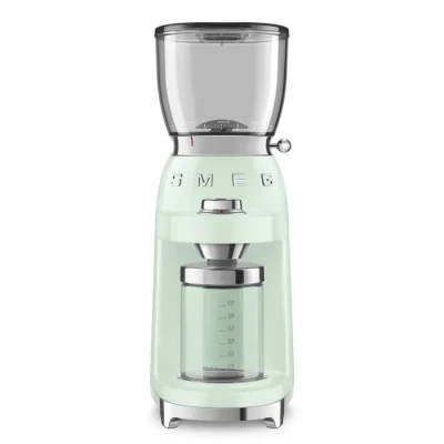 Image de Smeg CGF01PGEU coffee grinder Burr Green 150 W CGF01PGEU, W, 220 240 V, 50/60 Hz, 3.1 kg, 250 mm, 170 Vert D&#039;eau