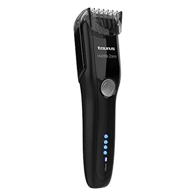 Image de Taurus Hubble Zoom Barbier Electrique avec ou sans Fil Rasoir Usage Sec et Humide Autonomie 90min Charge Rapide Peigne 12 Niveaux de Coupe, Divers Accessoires, Ergonomique, Noir