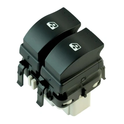 Image de Bouton leve vitre compatible pour Clio 2, Espace 4, Laguna Megane Scenic Grand Trafic Velsatis, Primastar, Vivaro A (1998 2014) interrupteur lève avant gauche 8200315042