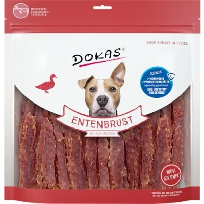 Image de Dokas Lot de 4 collations sans céréales qualité supérieure pour Chien en Filet Poitrine Canard, 900 g